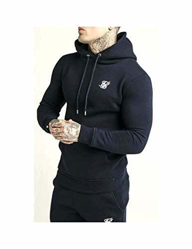 Moda Sudadera Siksilk Muscle Fit Marino S