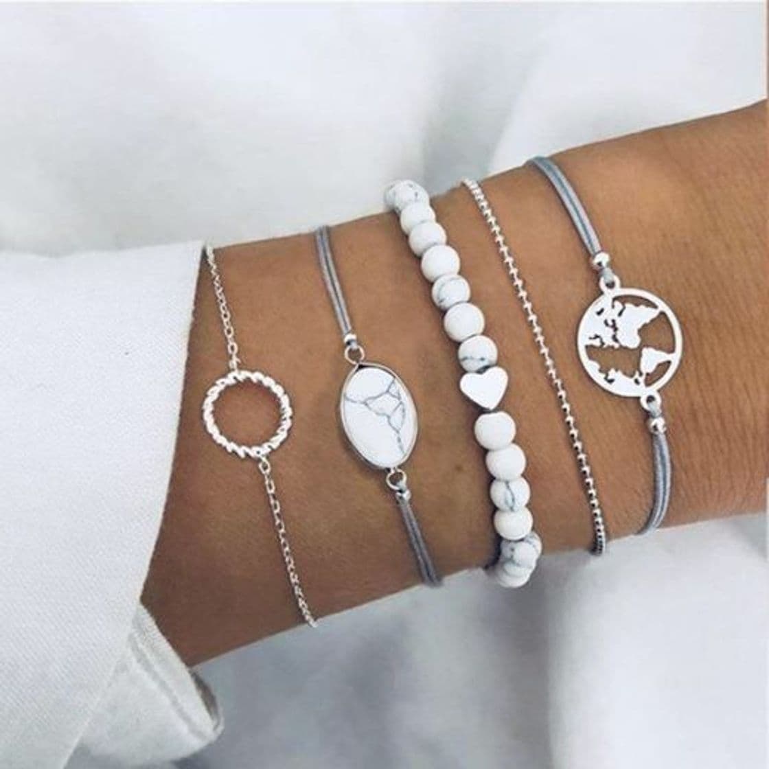 Producto OVAL STONE BRACELET STACK