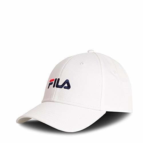 Moda Gorra Fila 6 Panel Cap Strap Back Linear Logo White