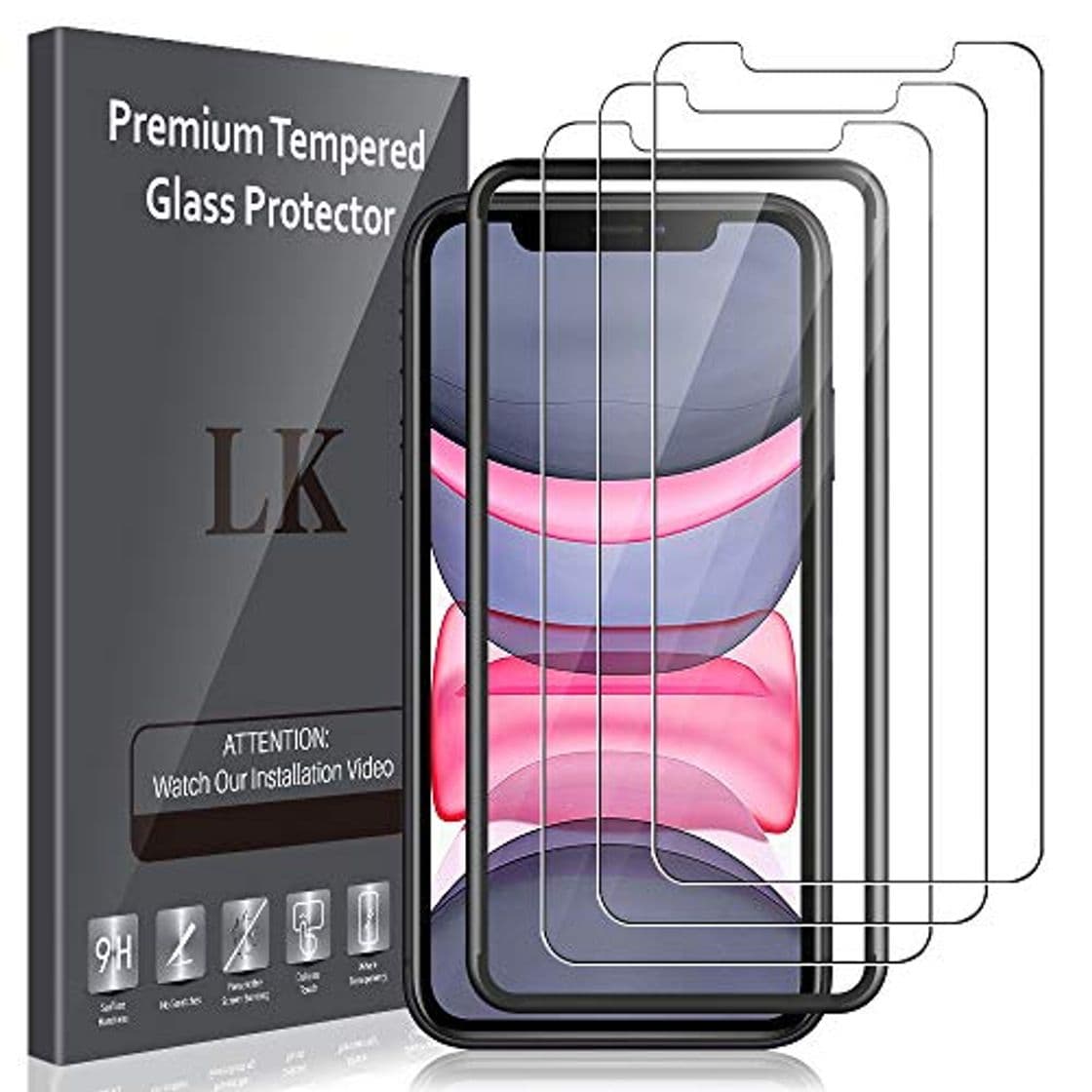 Electrónica LK [3 Pack] Protector de Pantalla para iPhone 11 / iPhone XR