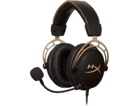 Fashion Auscultadores Gaming HYPERX Cloud Alpha Gold(com microfone)