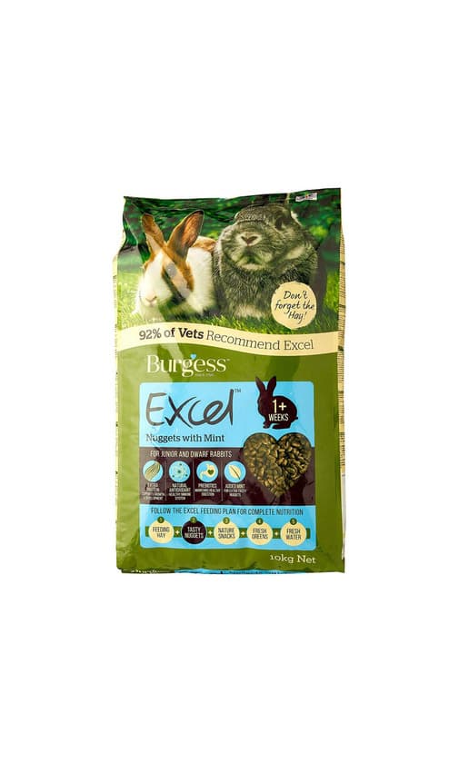 Product Burgess ExcelJunior and Dwarf Nuggets with Mint Rabbit Food