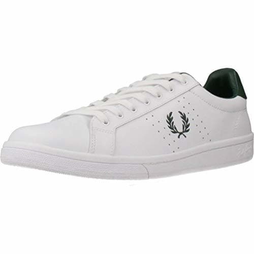 Moda Fred Perry Hombre Zapatillas White 45 EU