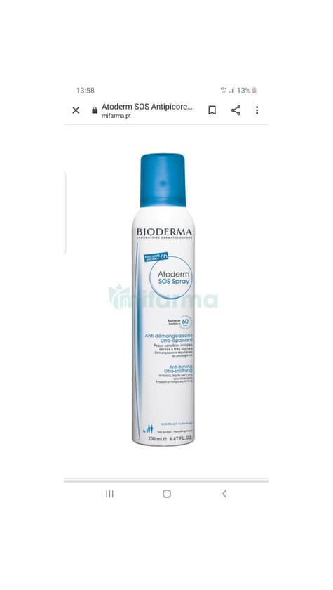 Producto Bioderma Atoderm SOS Spary 200ml