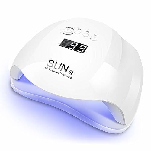 Place Lámpara UV LED 54W Secador de uñas con 4 configuraciones de temporizador