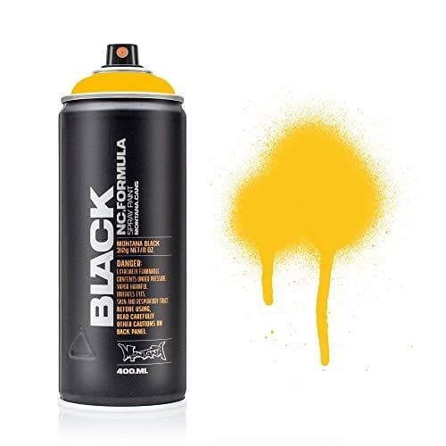 Place Montana Black Spray Paint, Matt Finish, 400ml Can, Colour