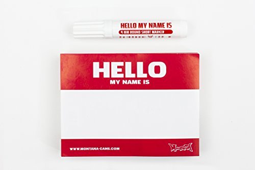 Place Red Hello My Name Is Stickers