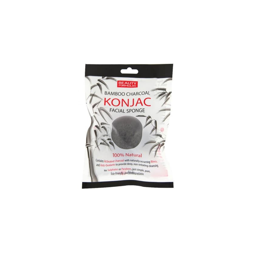 Beauty Esponja facial Konjac Carbón de Bambú