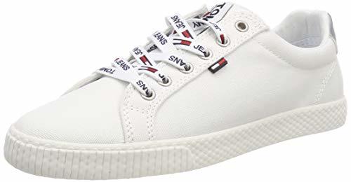 Moda Tommy Hilfiger Tommy Jeans Casual Sneaker, Zapatillas para Mujer, Blanco