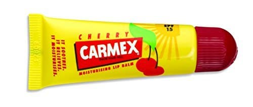 Belleza Carmex Cherry Tube,  Bálsamo labial, cereza, 6 pack