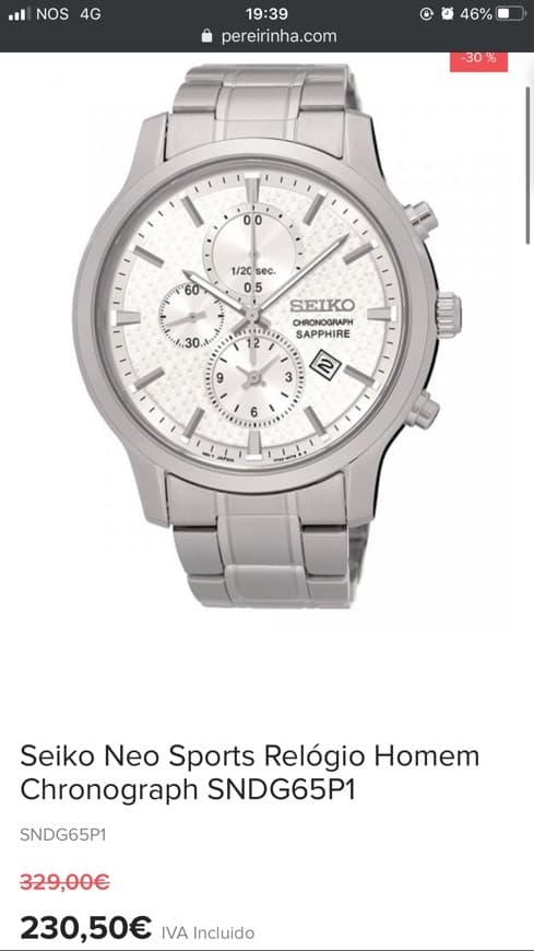 Producto Relógio Seiko Classico 