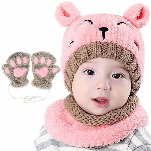 Producto Bearbro Bufandas del Bebé, Invierno Niño Niña Sombrero y Bufandas otoño Invierno