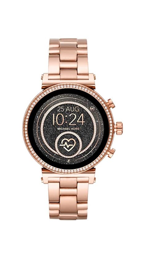 Fashion Michael Kors Reloj Analógico-Digital para Mujer Correa en Acero Inoxidable MKT5063