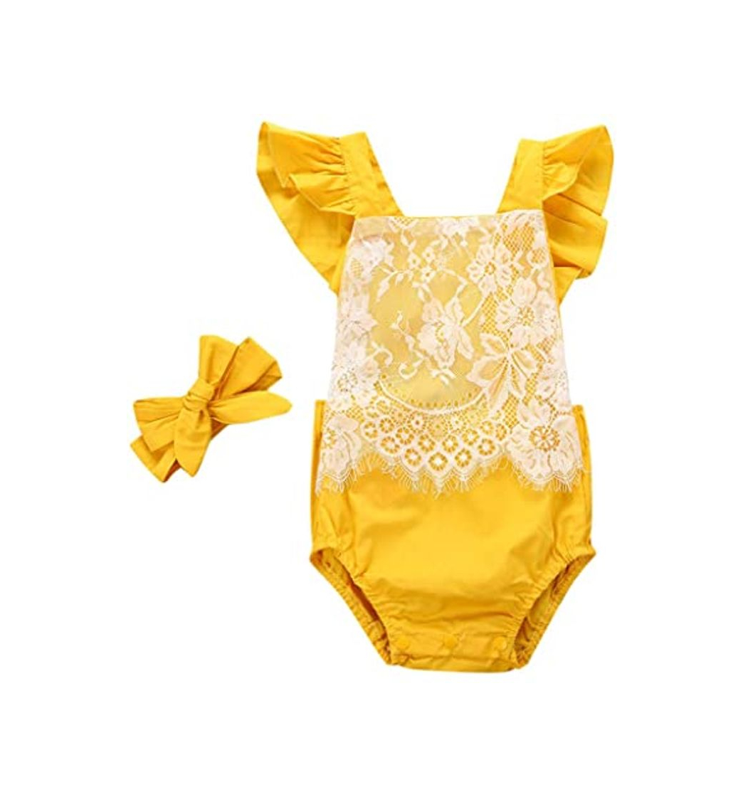 Product YEBIRAL Ropa Bebé Niña Verano Mono con Volantes