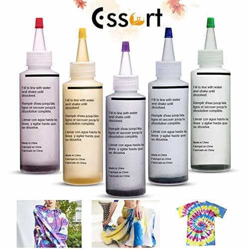 Product Essort Tie-Dye Kit Tinte para Ropa 5 Colores Juego de Teñido Anudado