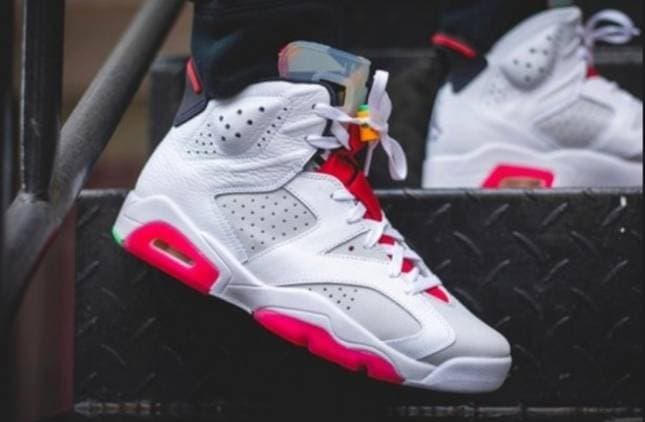 Fashion Nike Air Jordan 6 Retro 'White Infrared' White/Infrared-Black Trainer