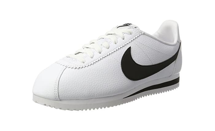 Fashion Nike Classic Cortez Leather, Zapatillas de Running Hombre, Blanco / Negro