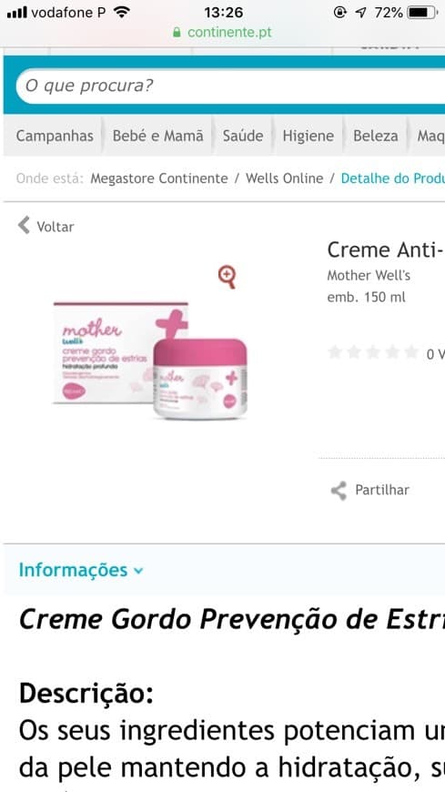 Producto Creme Anti-Estrias