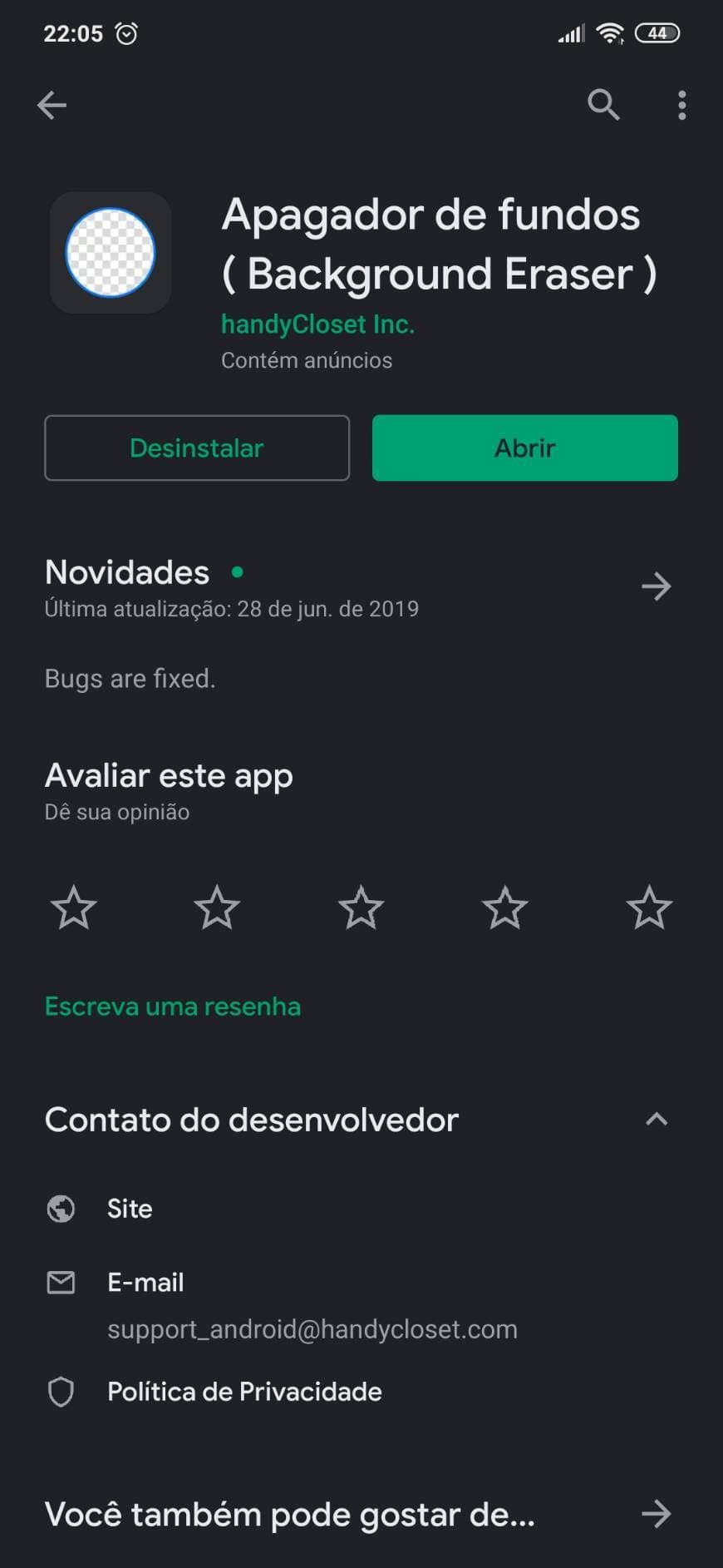 App Apagador de fundos 