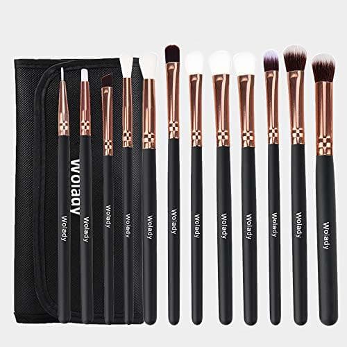 Beauty Brochas de Maquillaje de Ojos 12Pcs Wolady Maquillaje Pinceles Profesional Brochas Maquillaje