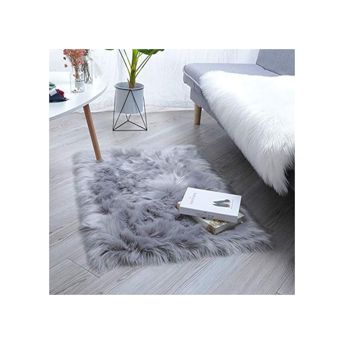 Producto Falso Piel de carnero Vellón Alfombra,HEQUN Elegante De Pelo Largo Mullida Excelente