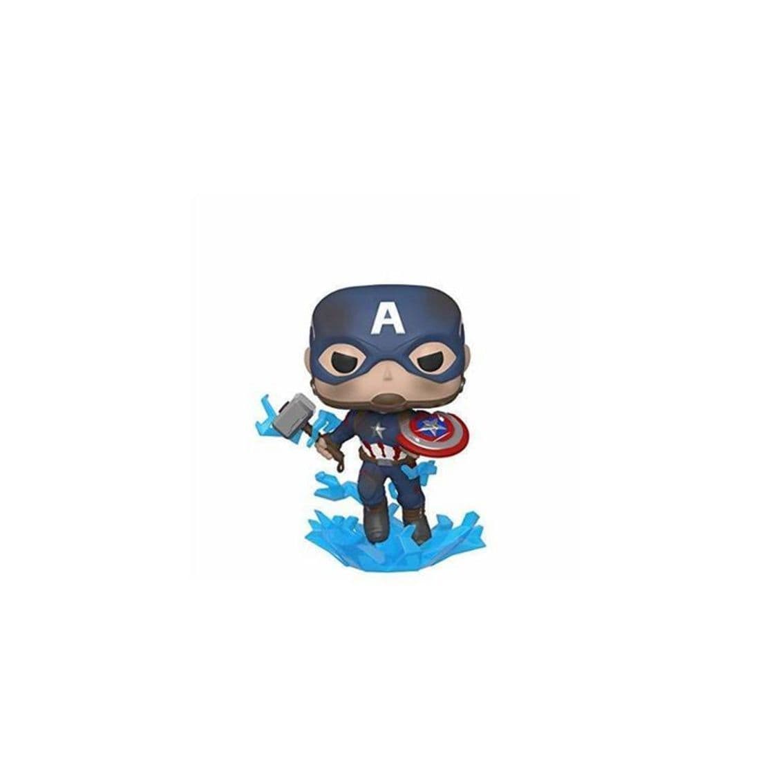 Game Funko- Pop Marvel: Endgame-Captain America w/BrokenShield & Mjolnir Capt A w/BrokenShield&Mjolnir Colctib