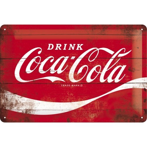 Lugar Nostalgic-Art Coca Cola Logo Red Wave Placa Decorativa