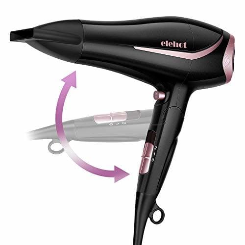 Belleza Secador de Pelo Secador Iónico Profesional 2200W Temperatura ajustable Anti-Rizado con Mango