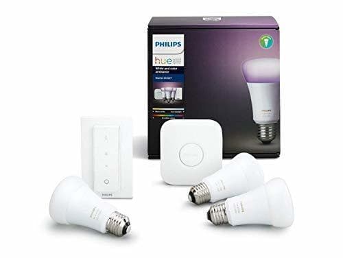 Home Philips Hue White and Color Ambiance - Kit de 3 bombillas LED