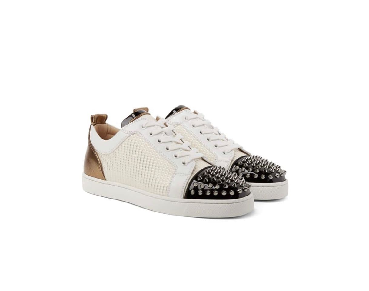 Product White Louis Junior Spikes Orlato Leather and Jacquard Sneakers