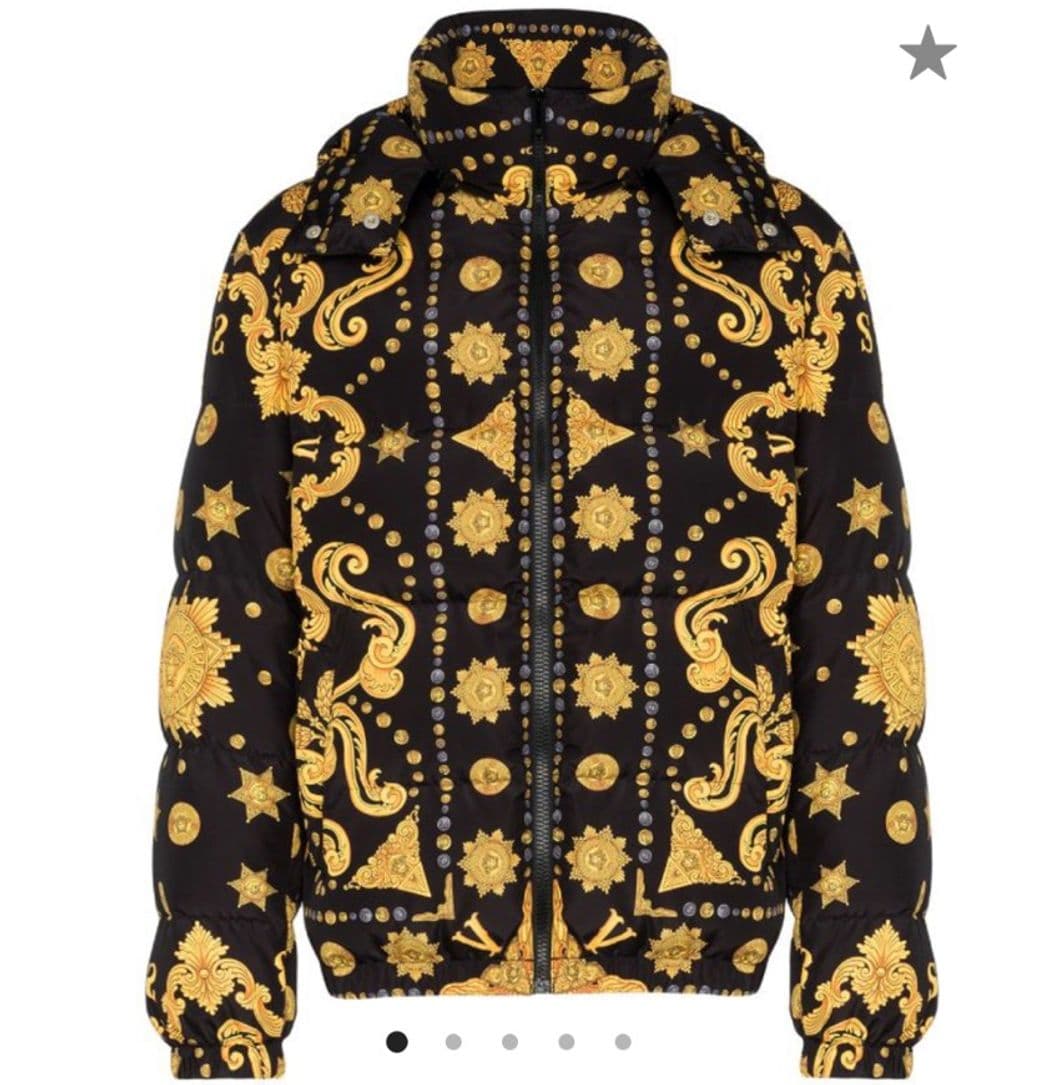 Product Versace Baroque Print Puffer Jacket