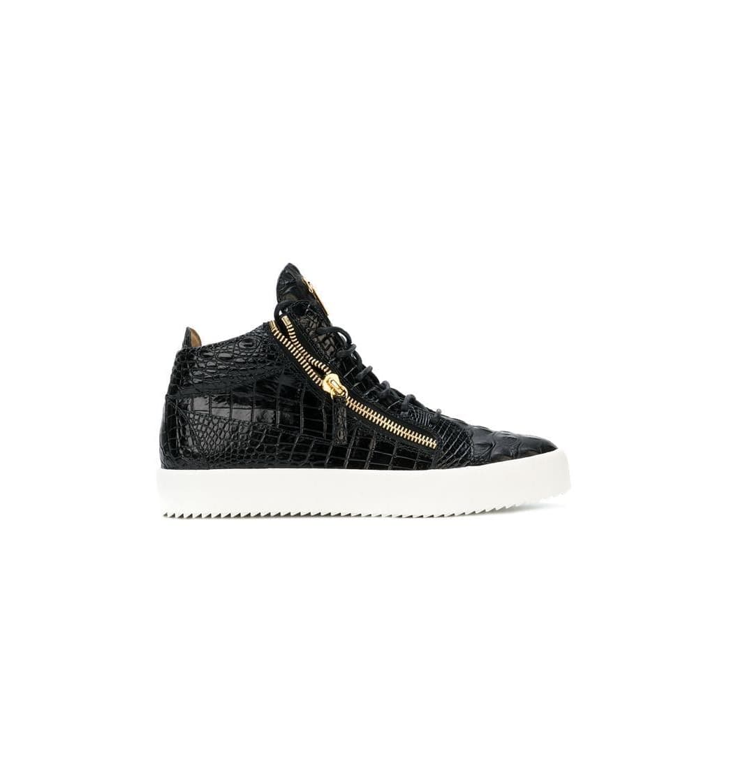 Product Giuseppe Zanotti Crocodile Effect Mid-Top Sneakers