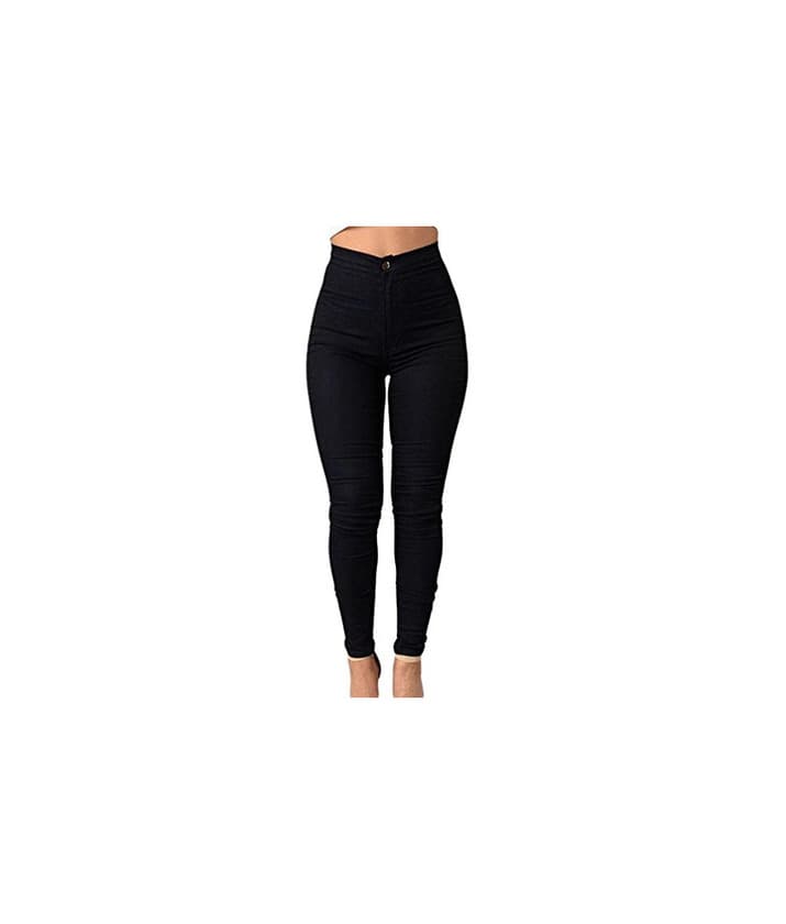 Moda ZKOO Cintura Alta Pantalones Jeans Mujer Elástico Flacos Vaqueros Leggings Push up