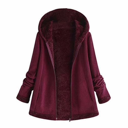 Moda Talla Grande Invierno Camisolas Lana Marron Perro pequeño Trenca Capucha Pelo Cardigan