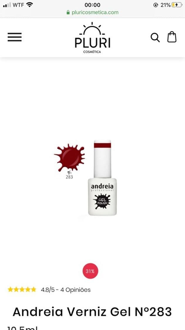 Producto Andreia Verniz Gel Nº283

10