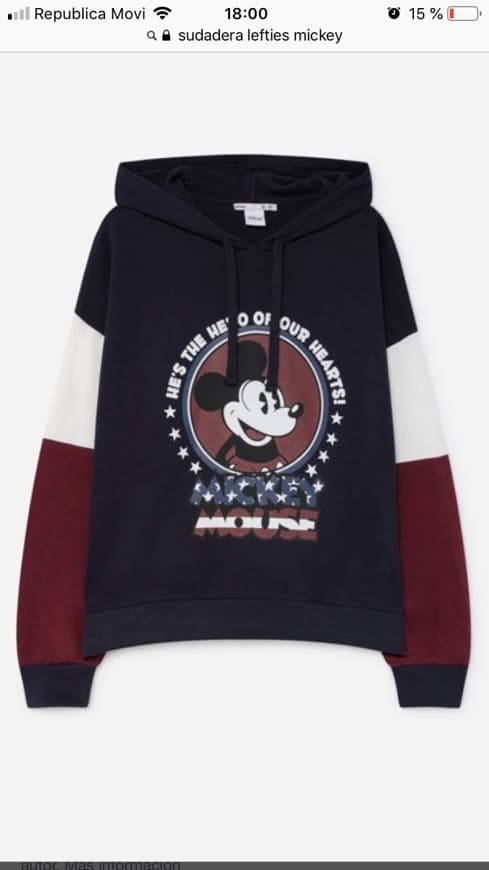 Producto Sudadera Lefties “MICKEY MOUSE” 💙