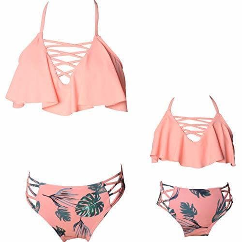 Fashion Dilicwa Madre e Hija Bikinis Traje de baño Padre-Hijo Bikini Traje de