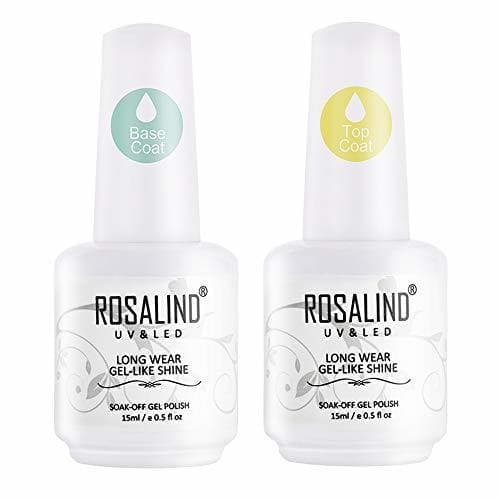 Belleza ROSALIND 2PCS capa superior y capa base gel esmalte de uñas empapa