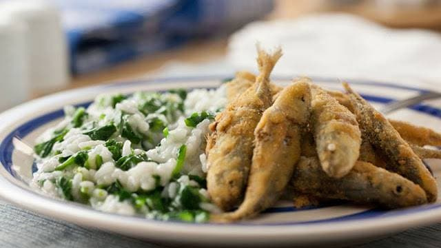 Moda Arroz de Grelos com Jaquinzinhos fritos