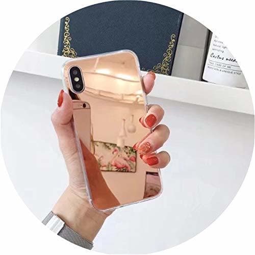 Electronic Mirror Phone Case For iPhone 7 8 Plus TPU Back Protect Case