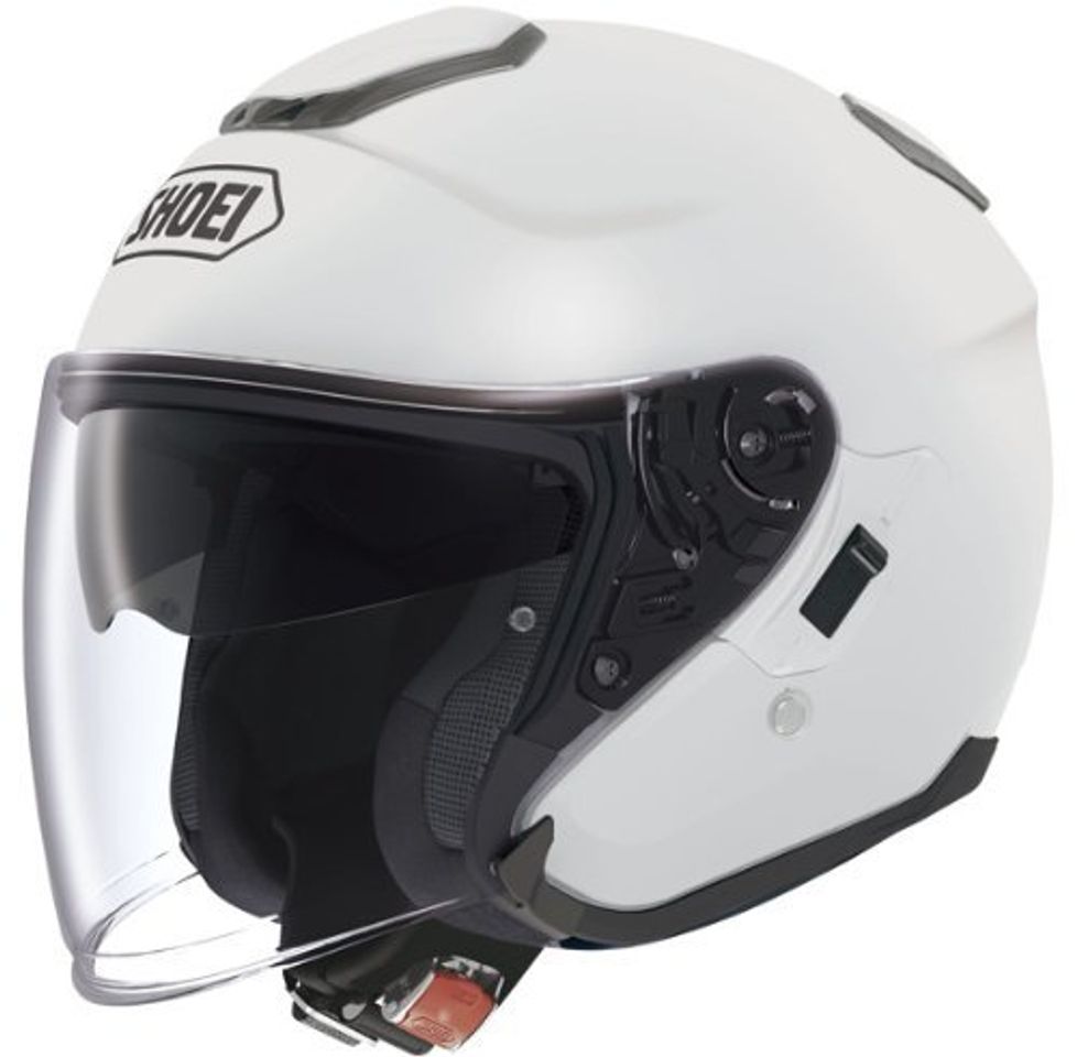 Lugar Shoei J-Cruise DVS Casco Jet Motocicleta Bicicleta Cascos Abiertos de Moto Blanco