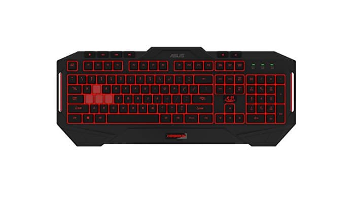 Electrónica Asus Cerberus MKII - Teclado gaming con retroiluminación LED multicolor con diseño