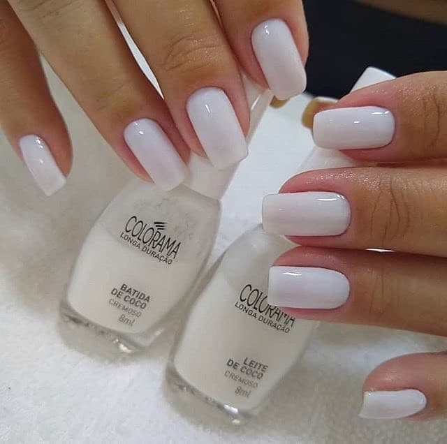 Fashion Branco leitoso nails