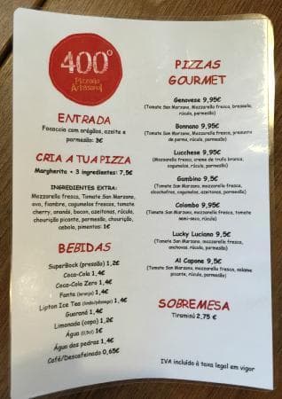 Restaurantes Pizzaria 400°