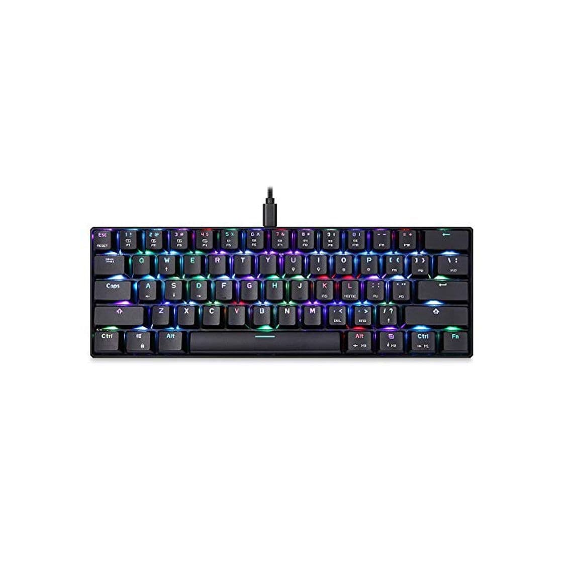 Electronic Docooler MOTOSPEED CK61 Teclado mecánico para Juegos RGB Interruptores Azules OUTMU Teclado