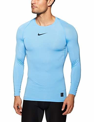 Producto Nike Pro Top Compression Camiseta de Manga Larga, Hombre, Azul