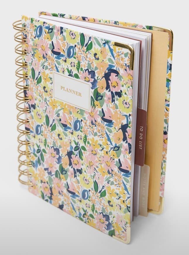 Producto Planner premium com estampado floral