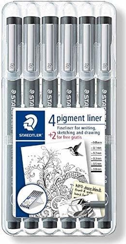 Product Staedtler 308 SB6P - Rotuladores Fineliner Pigment Liner, estuche con 4