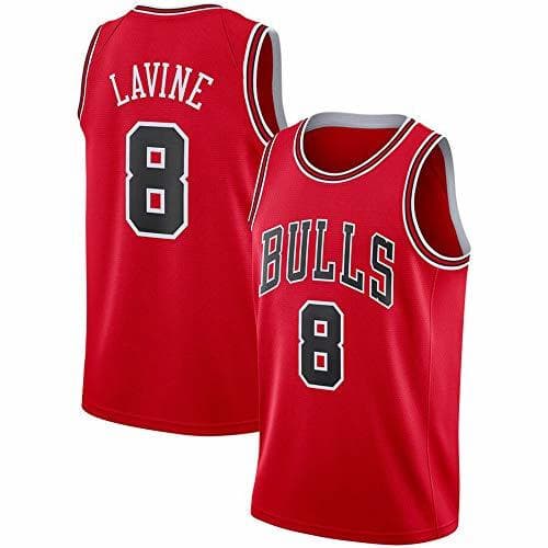 Elemento de la categoría hogar BXWA-Sports Camiseta de Baloncesto NBA # 8 Zach LaVine Chicago Bulls Transpirable