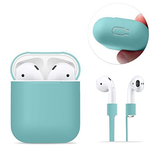 Electronic AirPods Case Protective, FRTMA Silicone Skin Case with Sport Strap for Apple